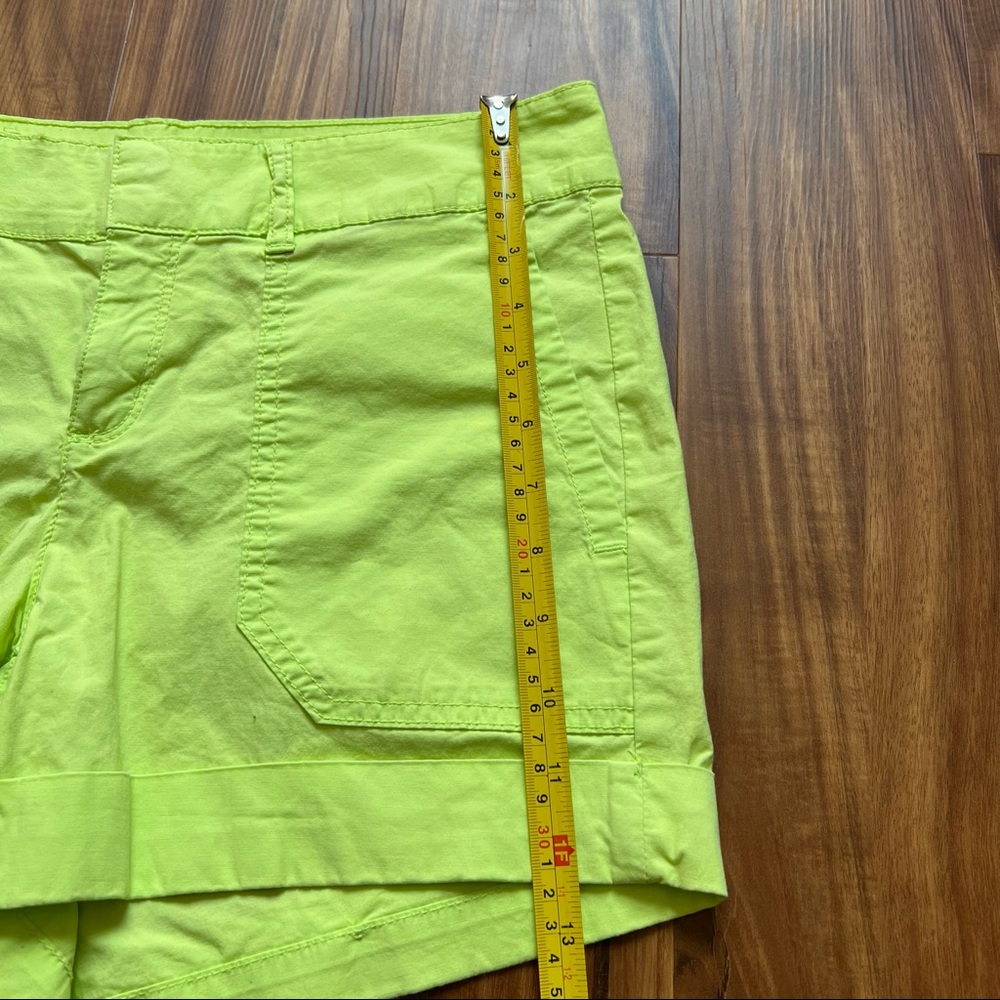 Ana neon yellow green shorts sz 4 / 27 - Picture 6 of 6